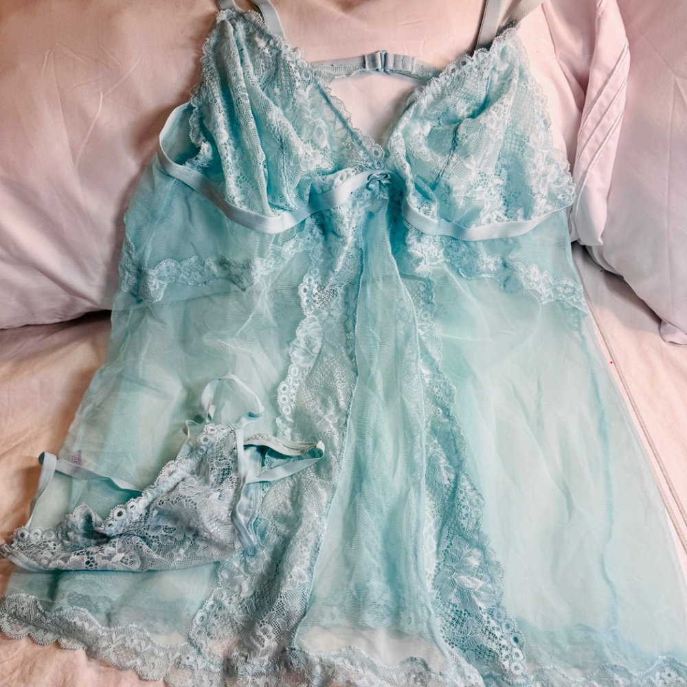 Adore Me size XL sheer nightie with thong